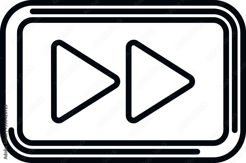 Poster website button icon outline vector. web interface. email contact