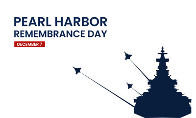 Pearl Harbor Remembrance Day Background. Suitable to use on Pearl Harbor Remembrance Dayevent. Also suitable for uploading social media at Pearl Harbor Remembrance Day © Sandy