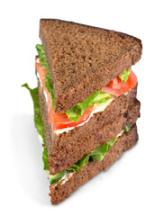 Big sandwich with a salmon