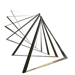 Abstract 3d isolated triangle design shape object