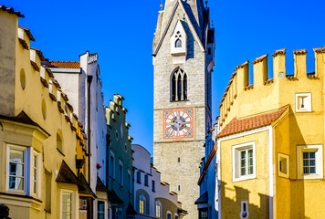 historic building at the old town of Brixen in italy