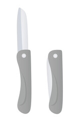 Grey fruit knife. vector illustration