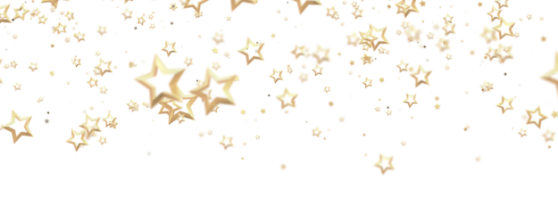 A gray whirlwind of golden snowflakes and stars. New