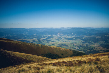 Beautiful mountain landscape during the day. Carpathians, Ukraine. Image for your creative design or decoration.