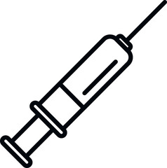 Blood syringe icon outline vector. Lab research. Experiment test
