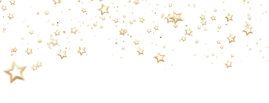 stars background, sparkle lights confetti falling. magic shining Flying christmas stars on night