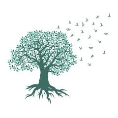 beautiful oak tree, logo