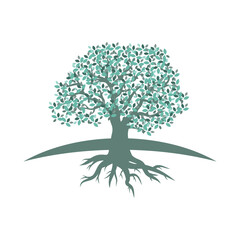 Obraz premium beautiful oak tree, logo