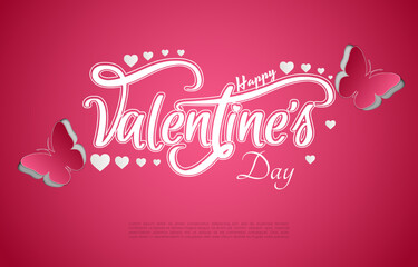 Fototapeta na wymiar happy valentines day february 14th illustration background.
