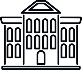 Campus icon outline vector. College education. Life academy