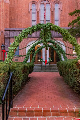Historic Church Decorated for the Holidays, York City, Pennsylvania USA, York, Pennsylvania