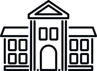 Science campus icon outline vector. College education. School building