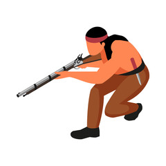 Indian With Gun Composition