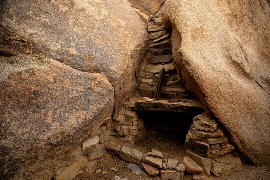 Eagle Cliff Mine in Joshua Tree National Park, California. 