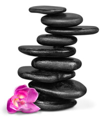 Pretty Balance concept of black stone