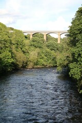 Fototapeta na wymiar Bridge over river Dee, Wales United Kingdom
