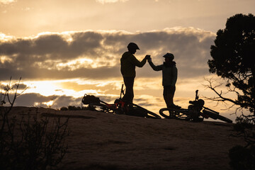 people bike pack through Moab, Utah