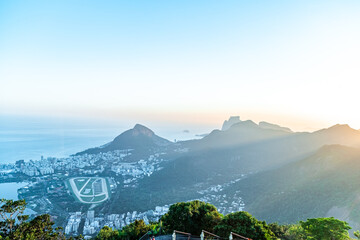 panorama of the ocean and the city of rio de janeiro in brazil