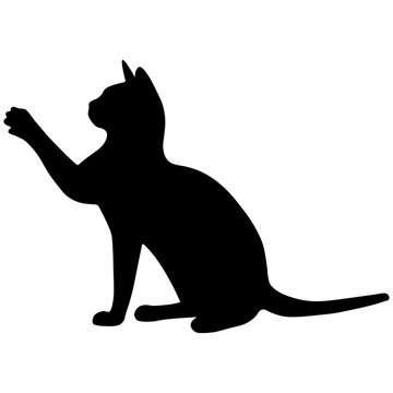 recommend clip art: black cat silhouette on a white background