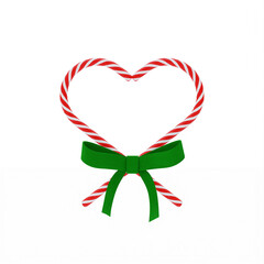 christmas red heart with ribbon