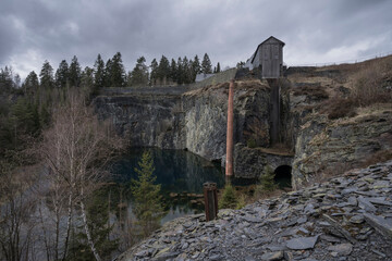 Lake in a abandoned mining pit.