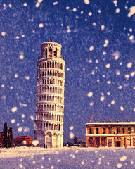 Fototapeta na wymiar Winter in Pisa