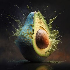 Exploding avocado