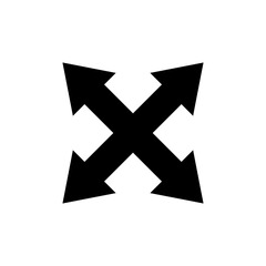 Move arrows icon vector illustration in filled line style, use for website mobile app presentation four ways hand drawn icon , designed for web and app arrow colorful 

