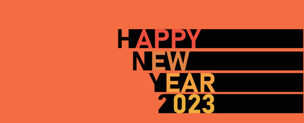 Happy new Year 2023 vector illsutration unique and simple 2023 number design, happy new year 2023