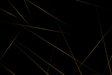 Abstract black with gold lines, triangles background modern design. Vector illustration EPS 10.