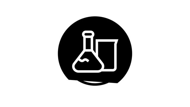 chemicals free cosmetic line icon animation