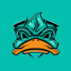 Duck head logo for sport team. Esport logo. Vector illustration eps 10