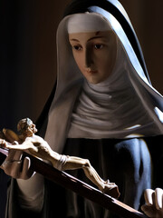 Saint Rita of Cascia. Beautiful half-length image of Santa Rita of Cascia.