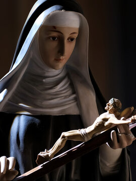 Saint Rita of Cascia. Beautiful half-length image of Santa Rita of Cascia.