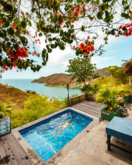swimming pool in the garden