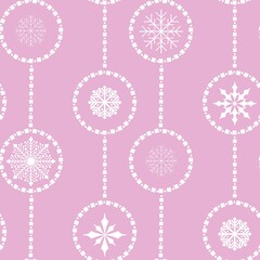 Winter seamless snowflakes pattern for wrapping paper and fabrics and linens and kids clothes print and Noel