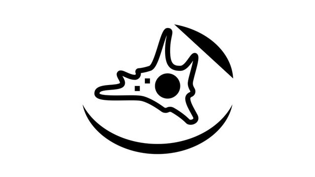fibroblast cell immunity glyph icon animation