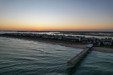 Fototapeta premium Sunset over the intracoastal waterway at Wrightsville Beach, North Carolina 3