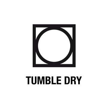 Tumble dry, washing care sign, laundry icon, textile symbol, garment care, transparent background, PNG image 