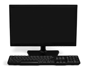 Computer Monitor and Keyboard