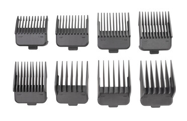 hair clipper nozzle set path isolated on white