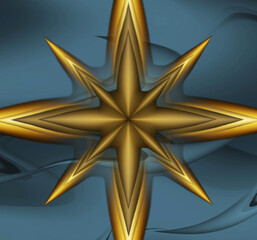 Obraz premium Graphic art Golden Star