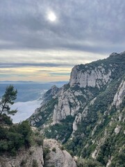 Fototapeta na wymiar Autumn in the mountains. Montserrat national park. 