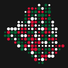 Algeria Silhouette Pixelated pattern illustration