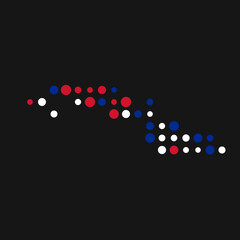 Cuba Silhouette Pixelated pattern illustration
