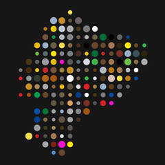 Ecuador Silhouette Pixelated pattern illustration