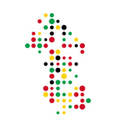 Guyana Silhouette Pixelated pattern illustration
