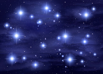 A beautiful shining starry sky,(Illuatration)