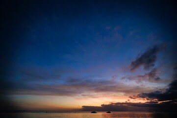 Fototapeta na wymiar sunset over the sea , image taken in tuscany, italy