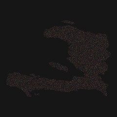 Haiti Silhouette Pixelated pattern illustration